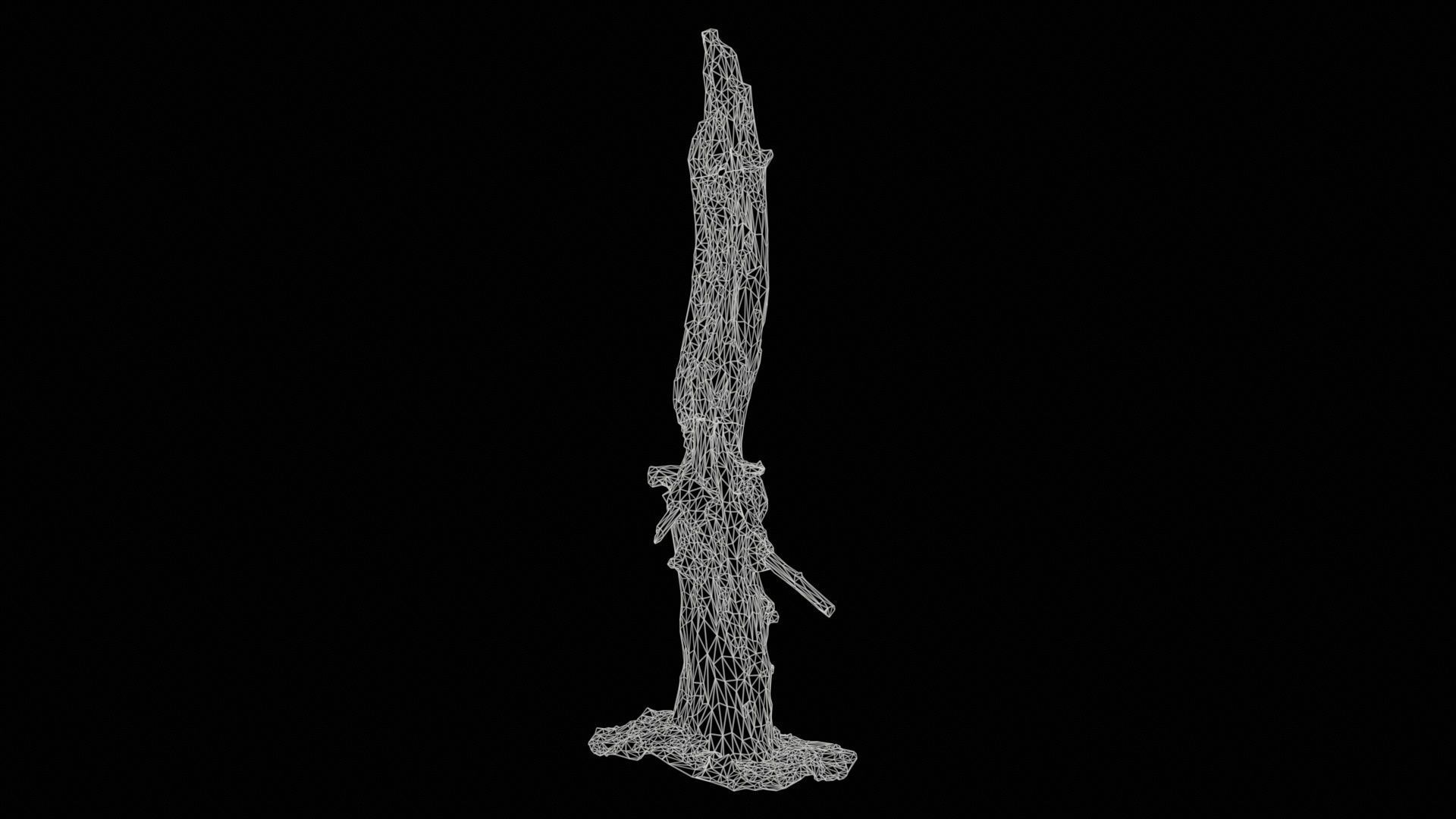 Arrow Stump Bark Tree Low-poly 3D model_11