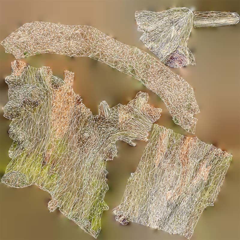 Arrow Stump Bark Tree Low-poly 3D model_14