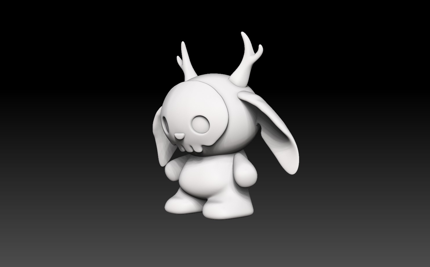 Cute yet Creepy Rabbit 3D print model_5
