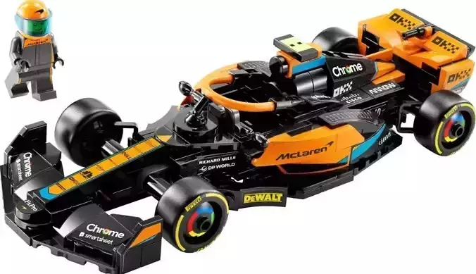 PixelBricks3D - LEGO 2023 McLaren Formula 1 Race Car 