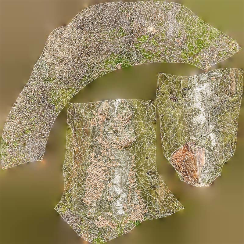 Cute Stump Bark Tree Low-poly 3D model_14