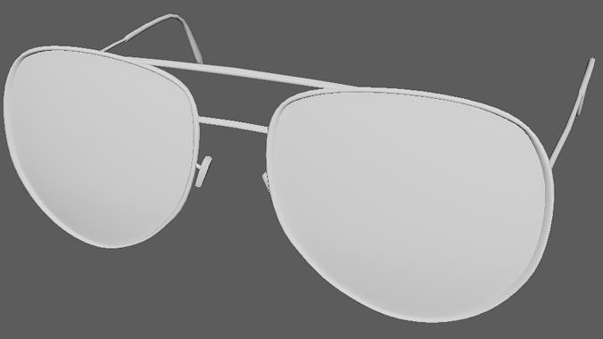RaybanAviatorGlassess Low-poly 3D model
