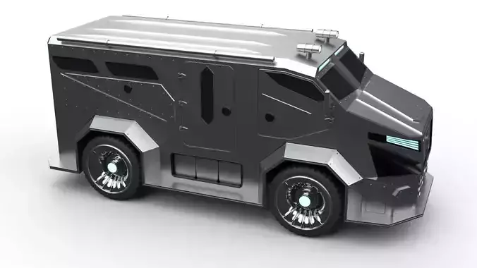 cash transport vehicle 3D model