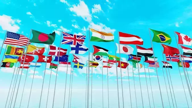 Image Replaceable 3d Flag Model 3D model