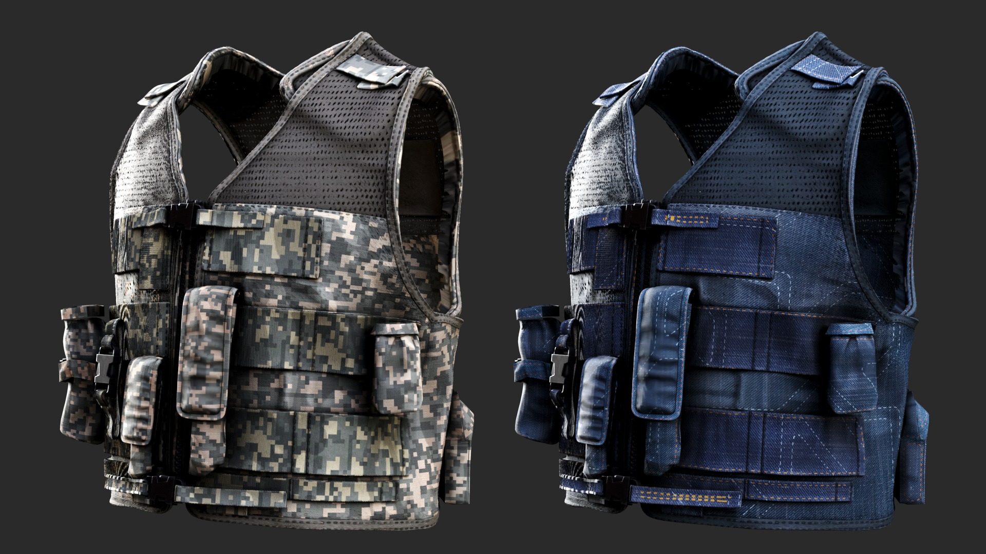 Austrian Armed Forces Tactical Vest  for GTA 22 Color Variations Low-poly 3D model_16