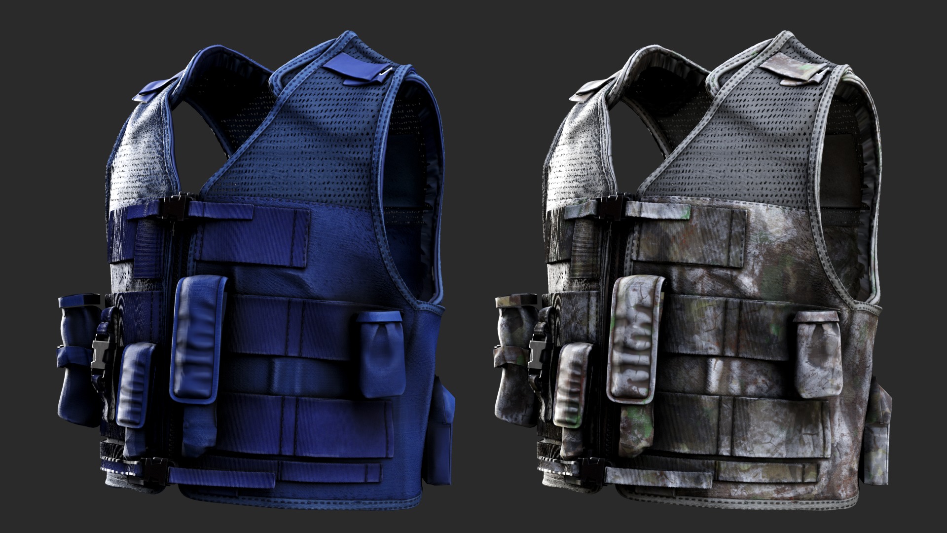 Austrian Armed Forces Tactical Vest  for GTA 22 Color Variations Low-poly 3D model_10