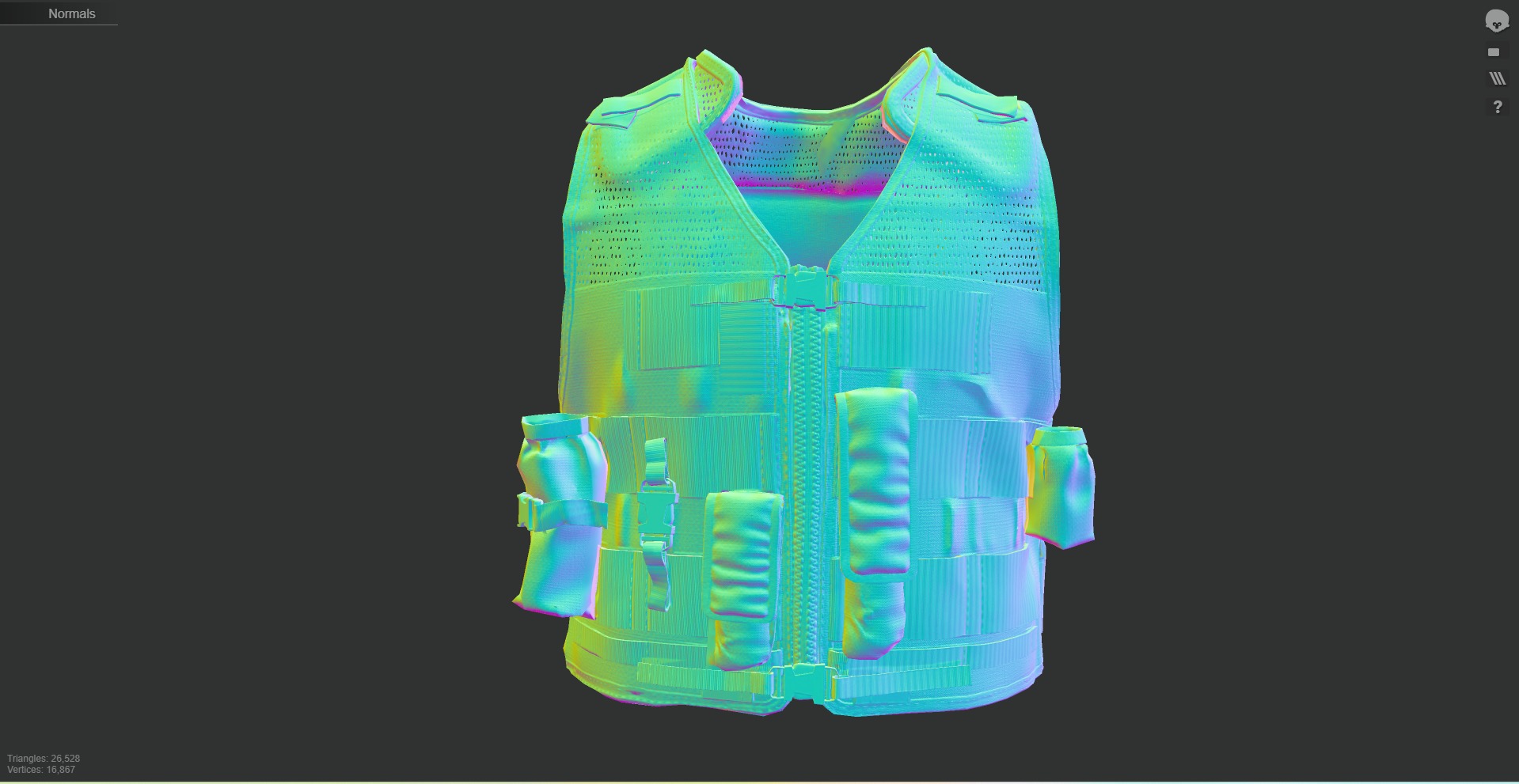 Austrian Armed Forces Tactical Vest  for GTA 22 Color Variations Low-poly 3D model_21