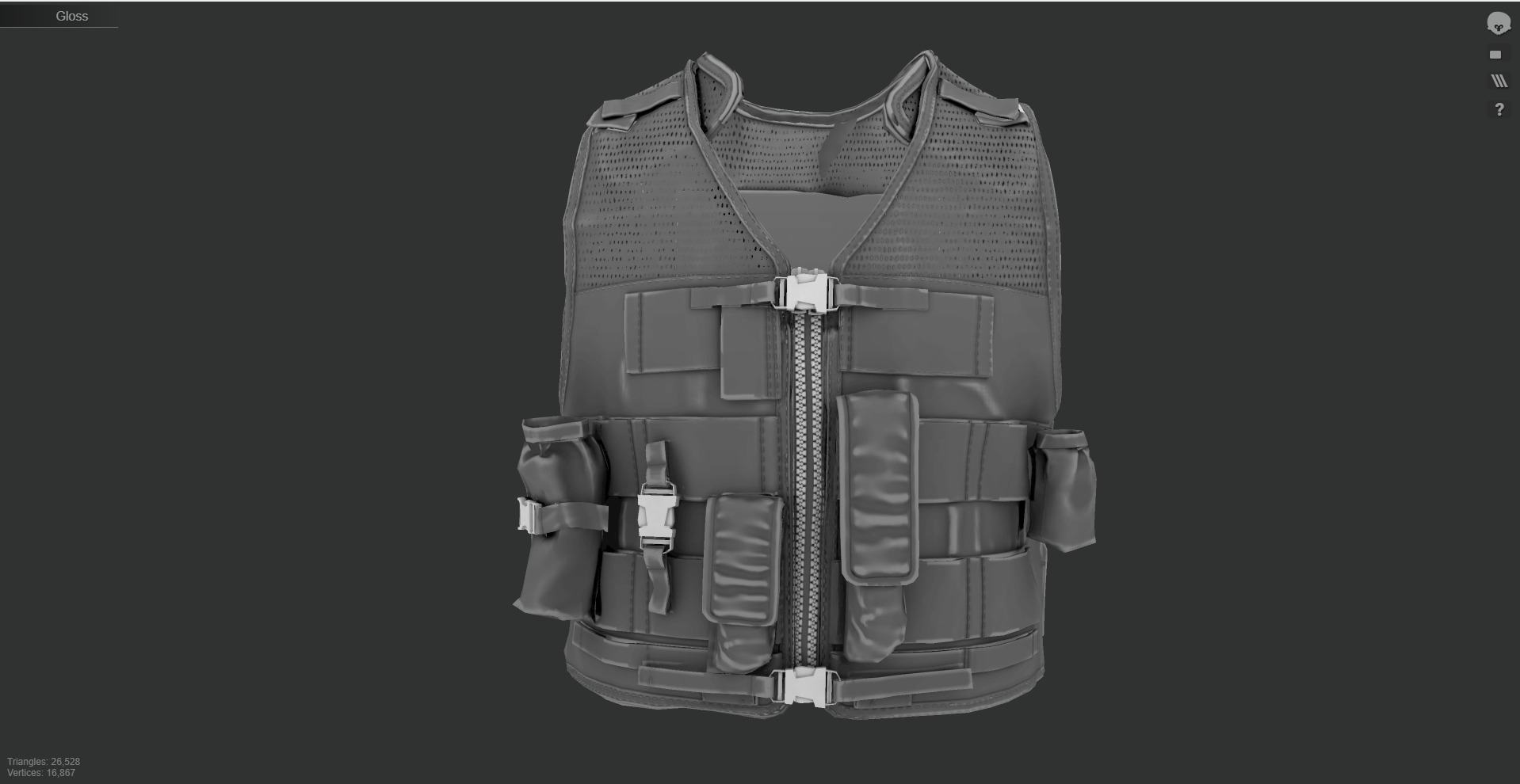 Austrian Armed Forces Tactical Vest  for GTA 22 Color Variations Low-poly 3D model_20