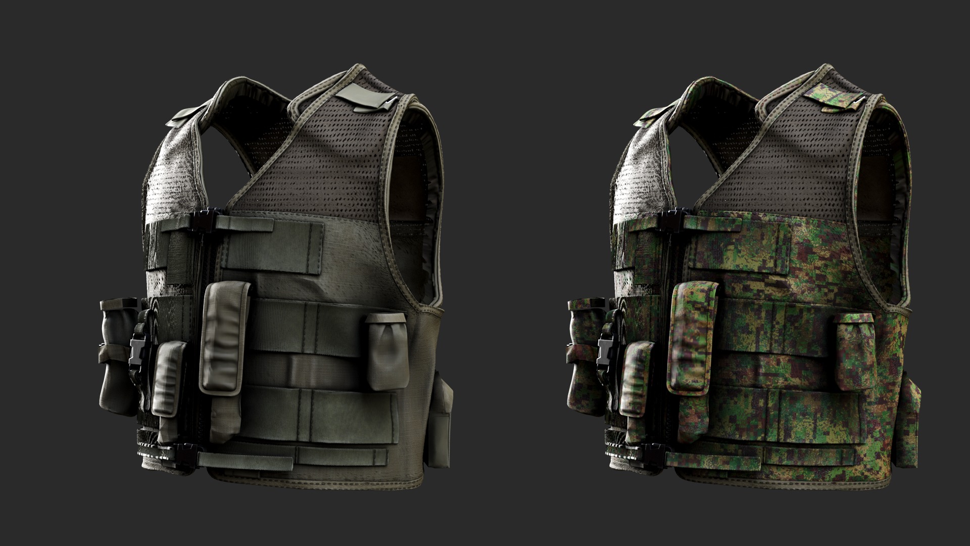 Austrian Armed Forces Tactical Vest  for GTA 22 Color Variations Low-poly 3D model_9