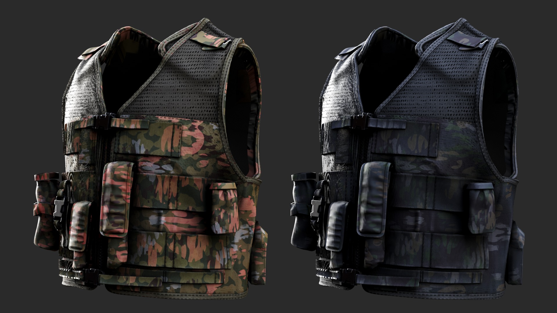 Austrian Armed Forces Tactical Vest  for GTA 22 Color Variations Low-poly 3D model_13