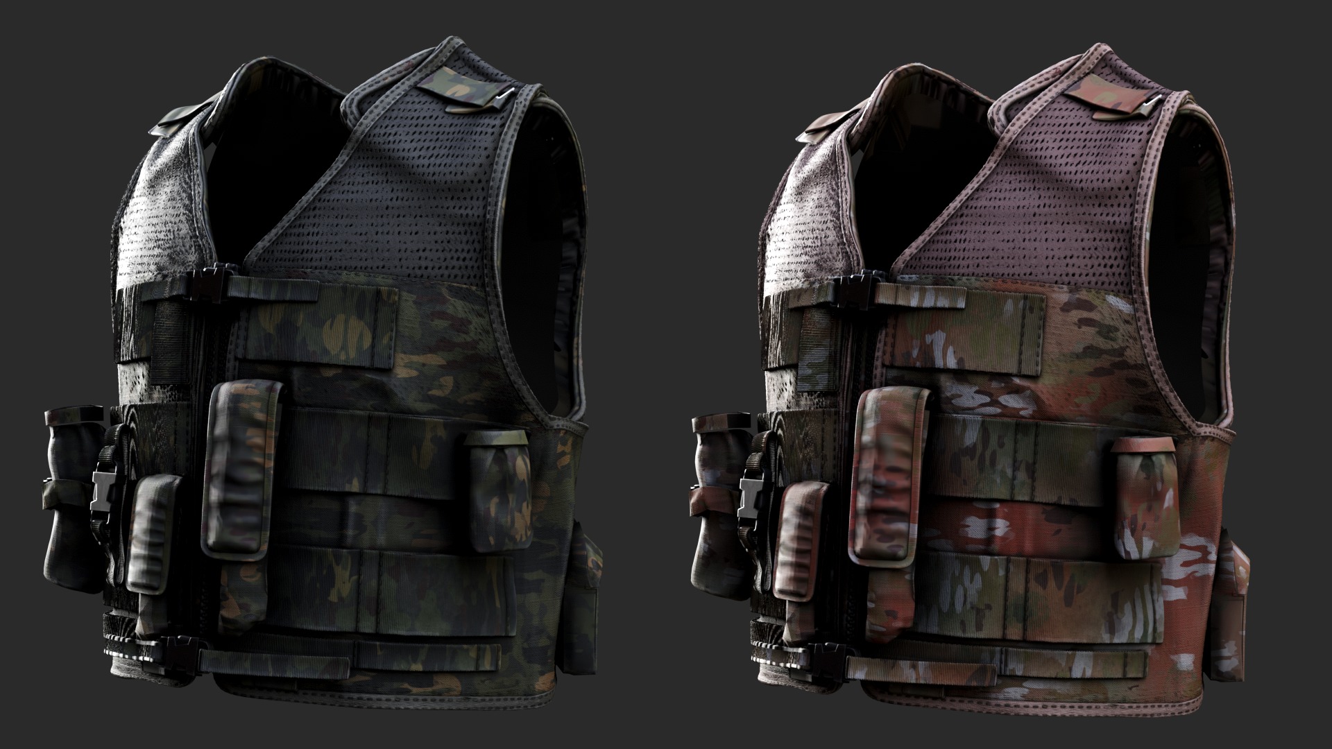 Austrian Armed Forces Tactical Vest  for GTA 22 Color Variations Low-poly 3D model_12
