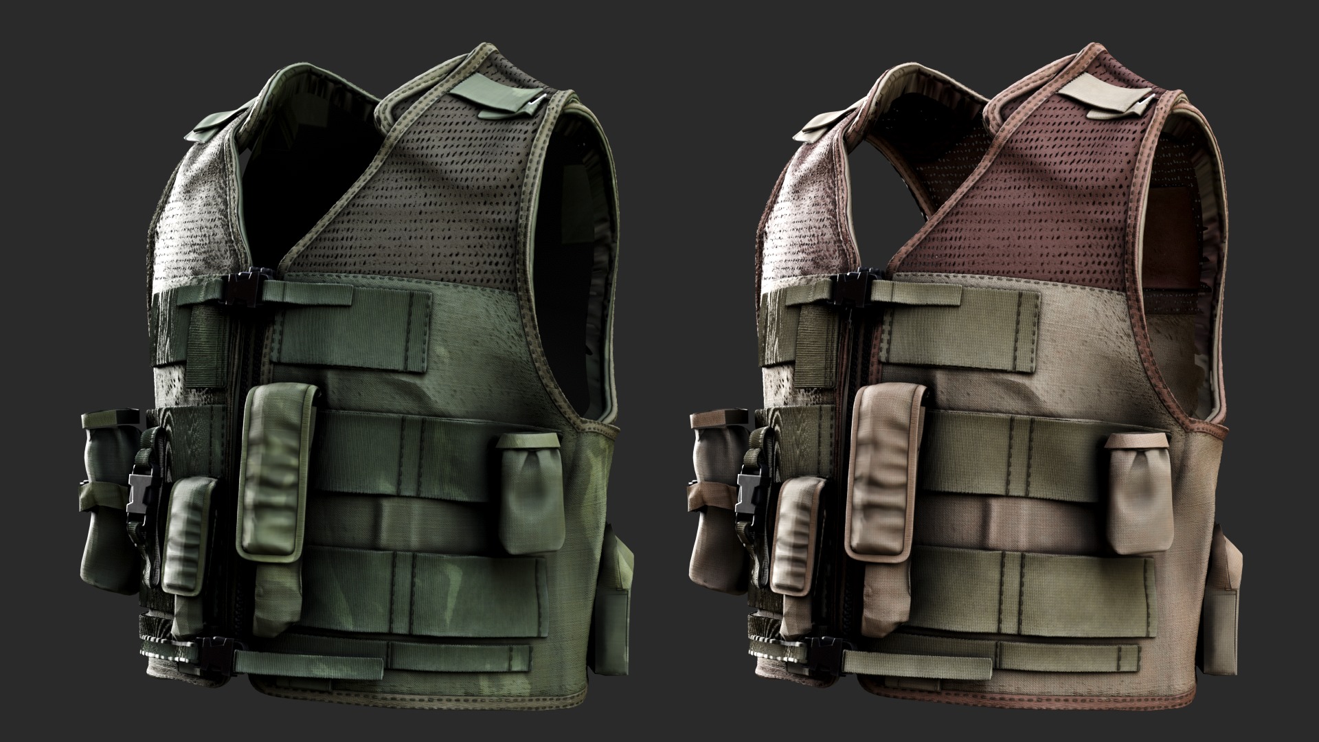 Austrian Armed Forces Tactical Vest  for GTA 22 Color Variations Low-poly 3D model_15