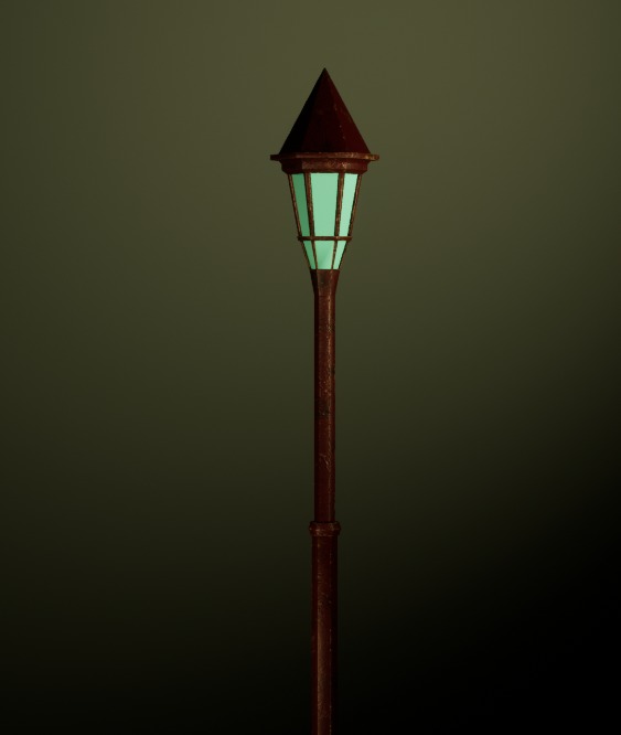 Flashlight Low-poly 3D model_1