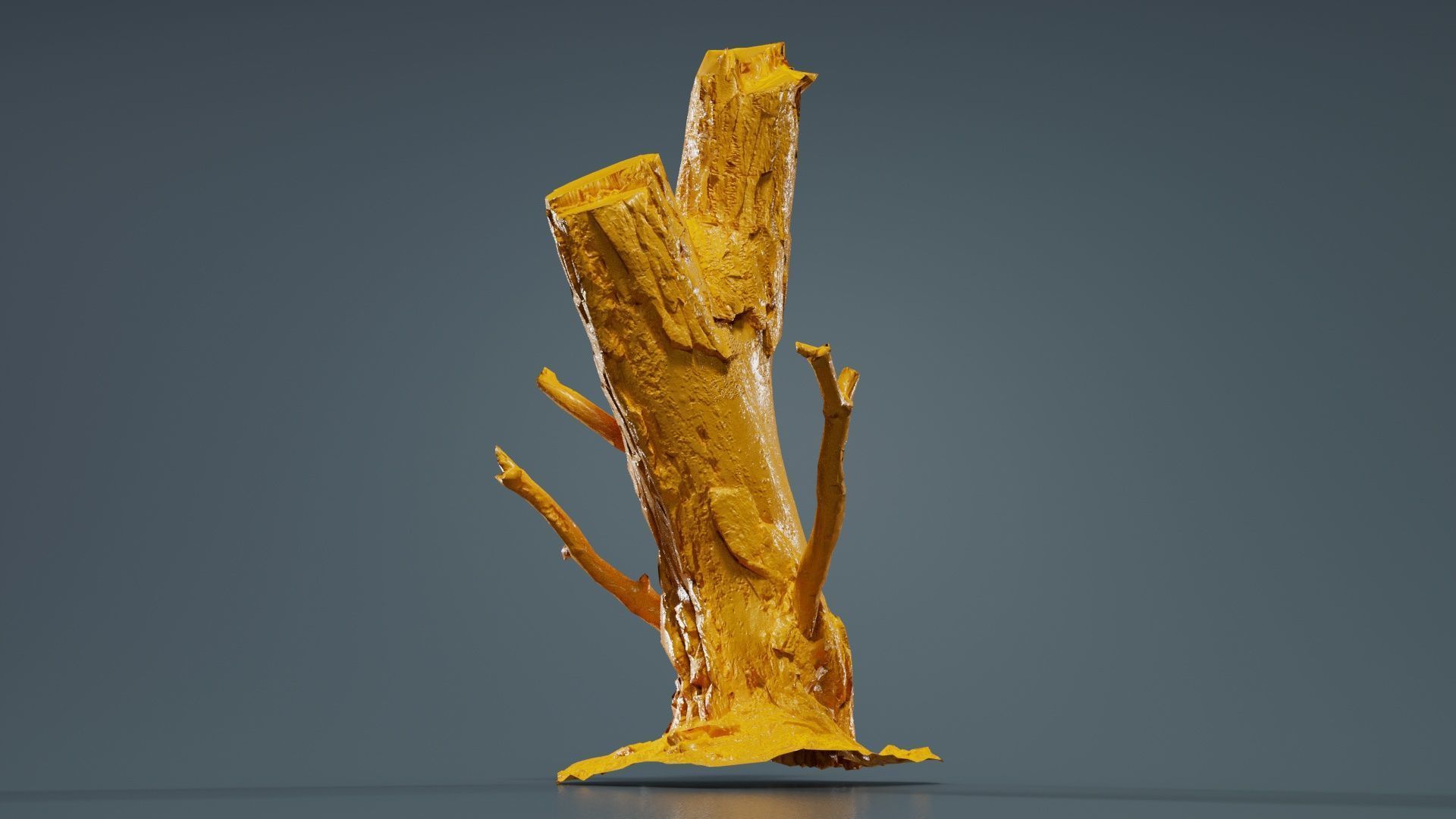 Tree Stump with Small Off Shoots Low-poly 3D model_12