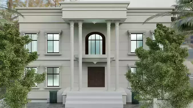 classical white villa