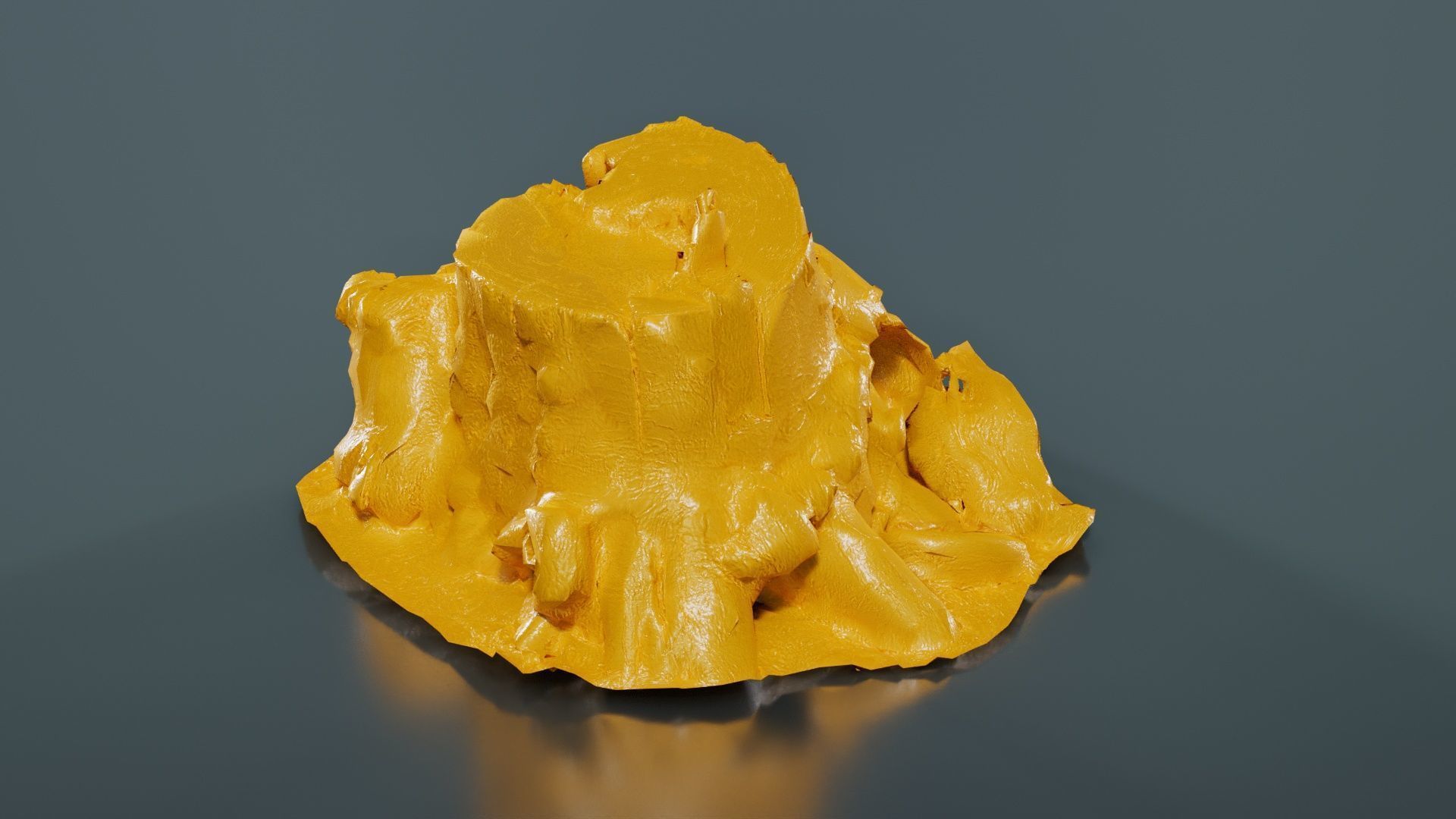 Wide Tree Root Stump Low-poly 3D model_13