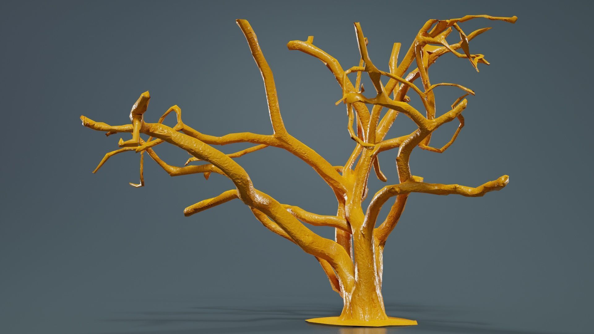 Big Tree Trunk Low-poly 3D model_12