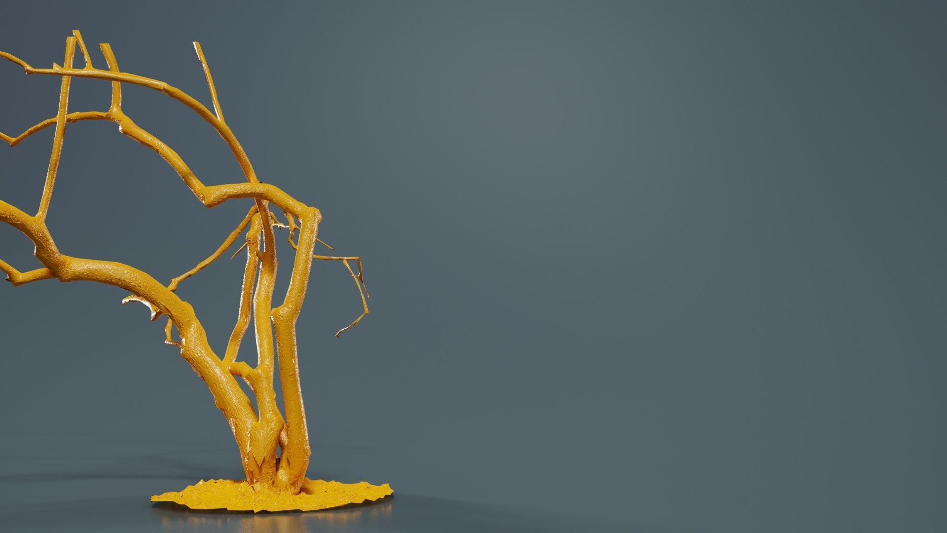 Cherry Tree Trunk Low-poly 3D model_13