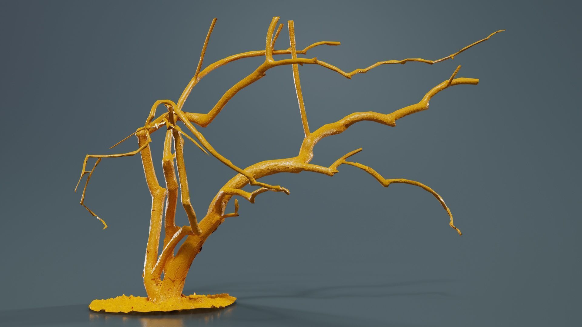 Cherry Tree Trunk Low-poly 3D model_12