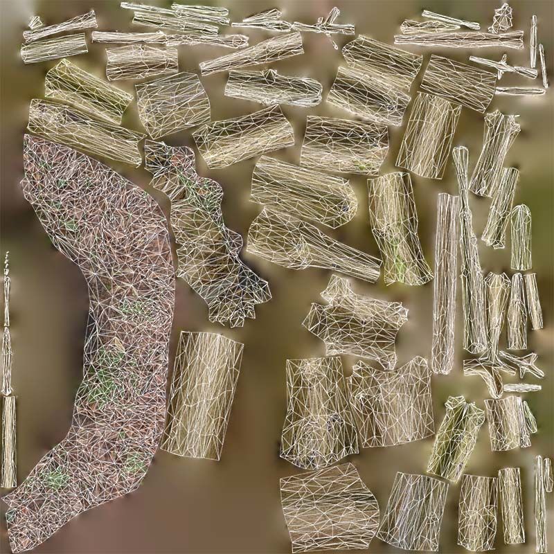 Cherry Tree Trunk Low-poly 3D model_14