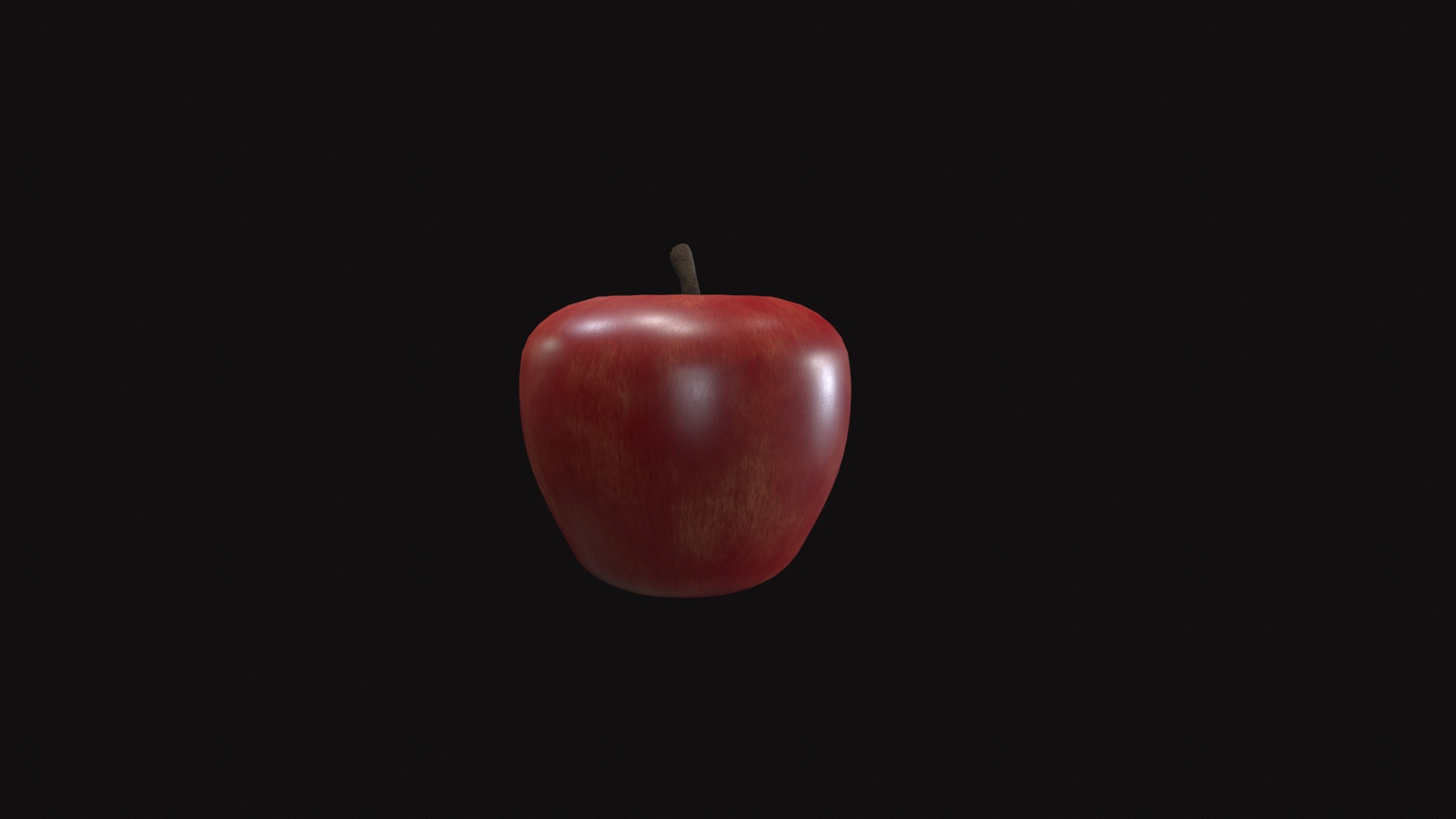 Apple Low-poly 3D model_7