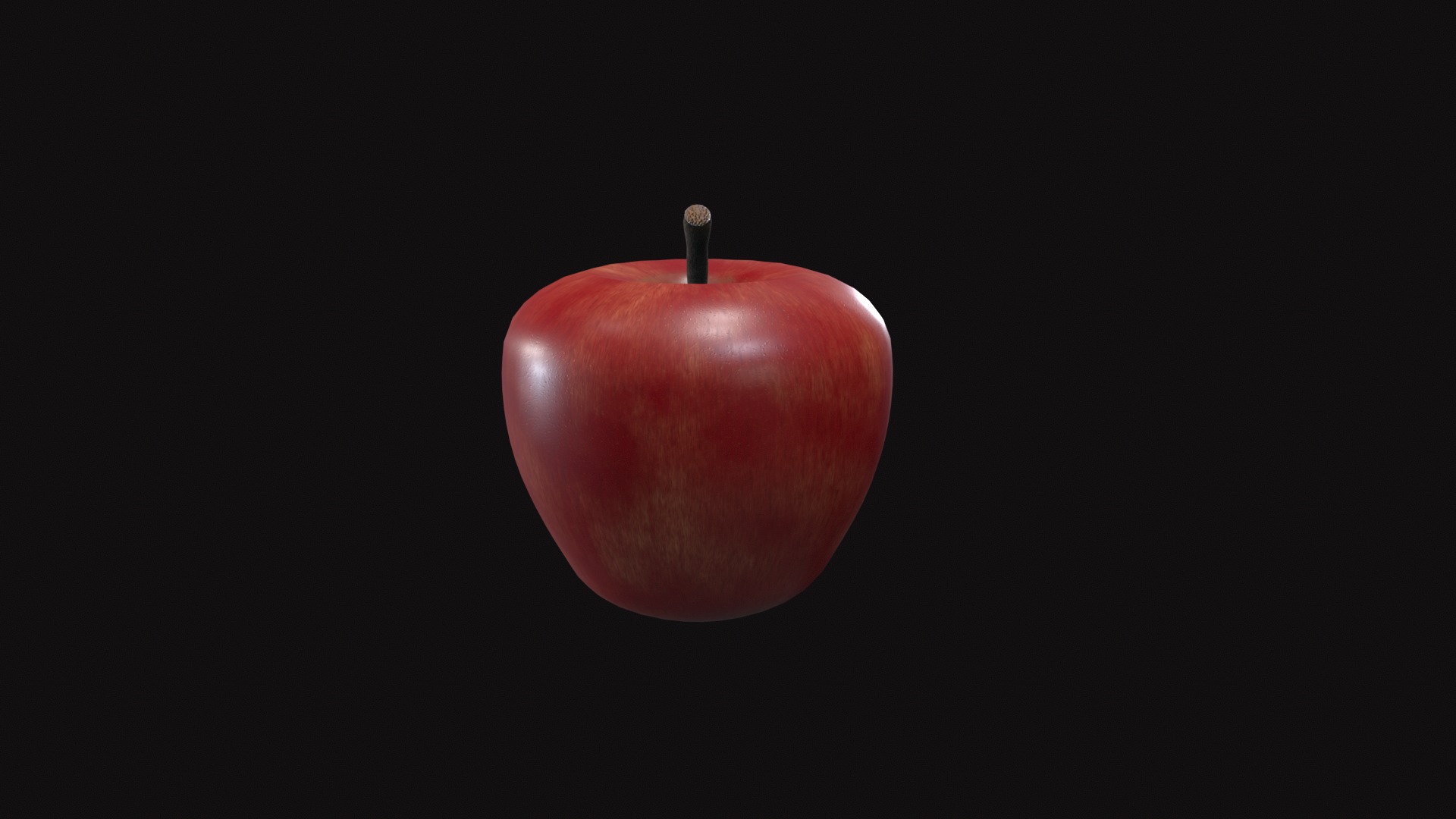 Apple Low-poly 3D model_10