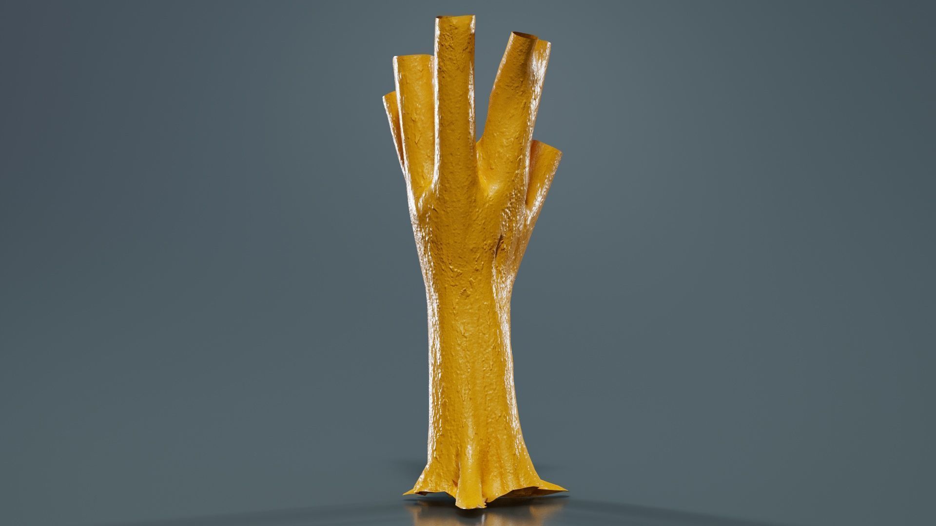 Fragmented Bark Tree Trunk Low-poly 3D model_12