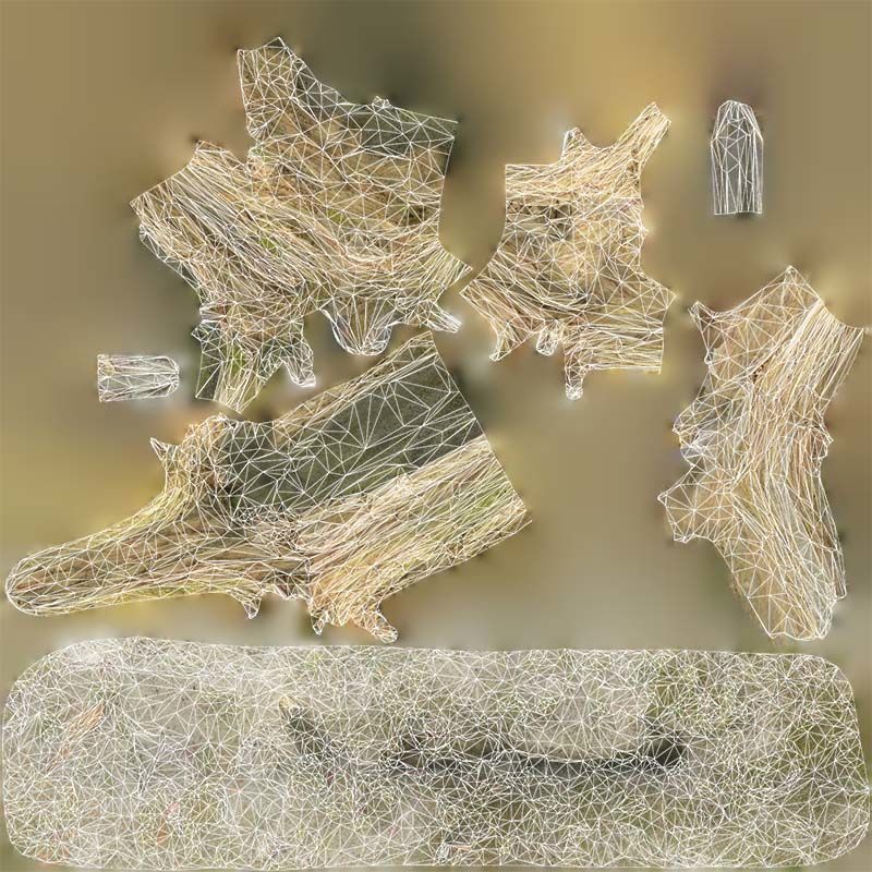 Ground Branch Split Low-poly 3D model_14