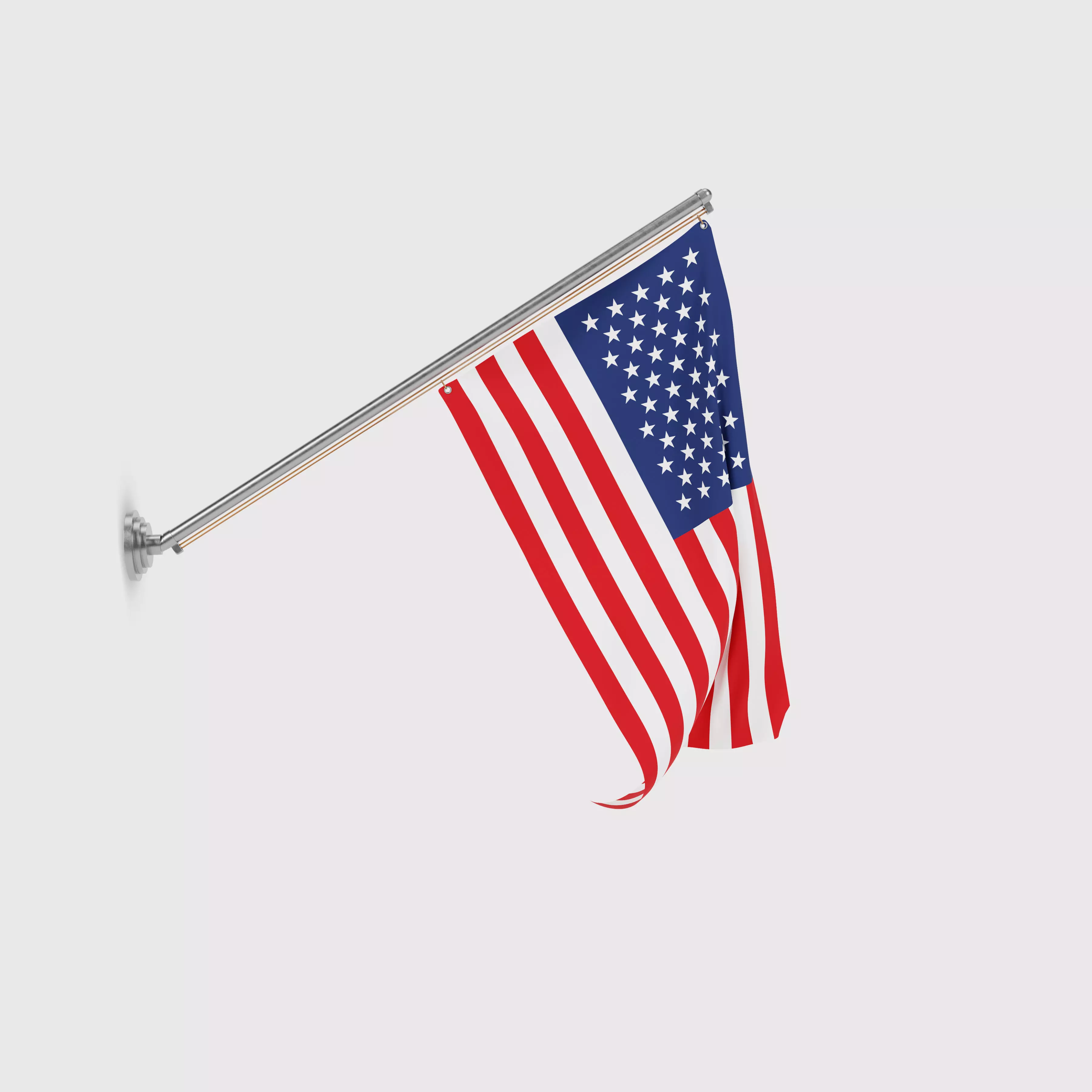 Image Replaceable 3d Wall Flag Model 3D model