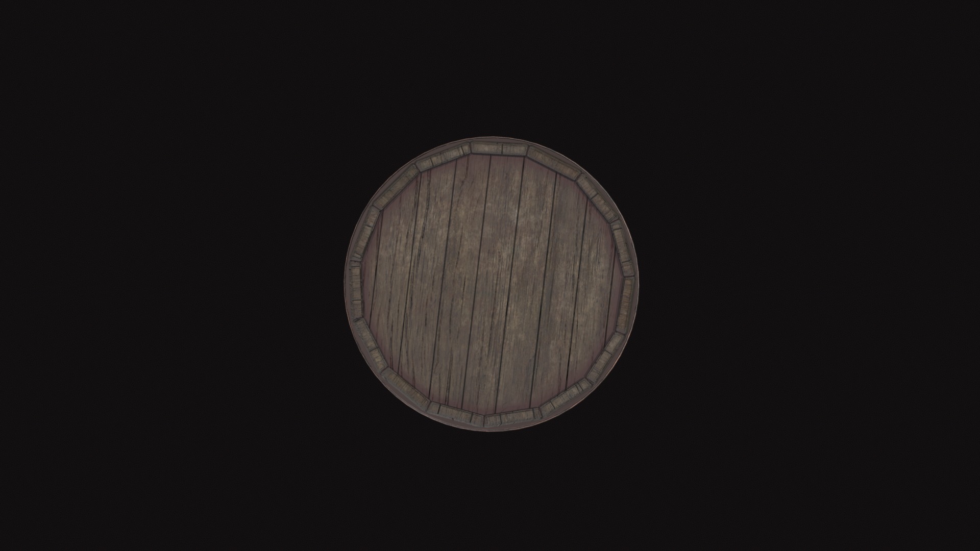 Medieval Barrel Low-poly 3D model_4