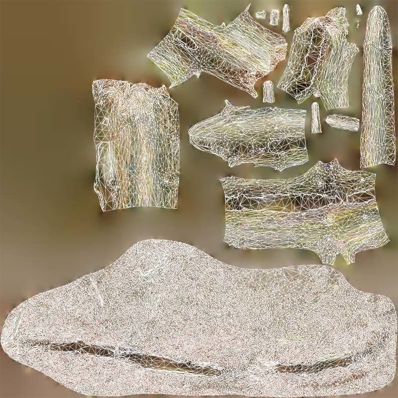 Ground Tree Branch Low-poly 3D model_14