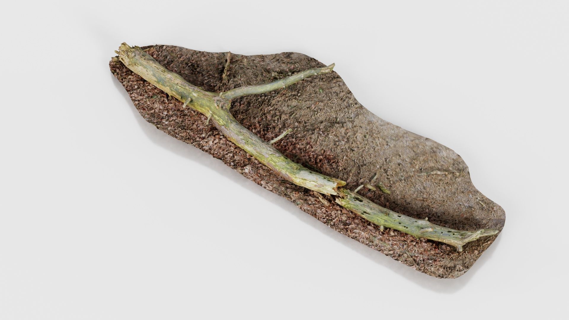 Ground Tree Branch Low-poly 3D model_18