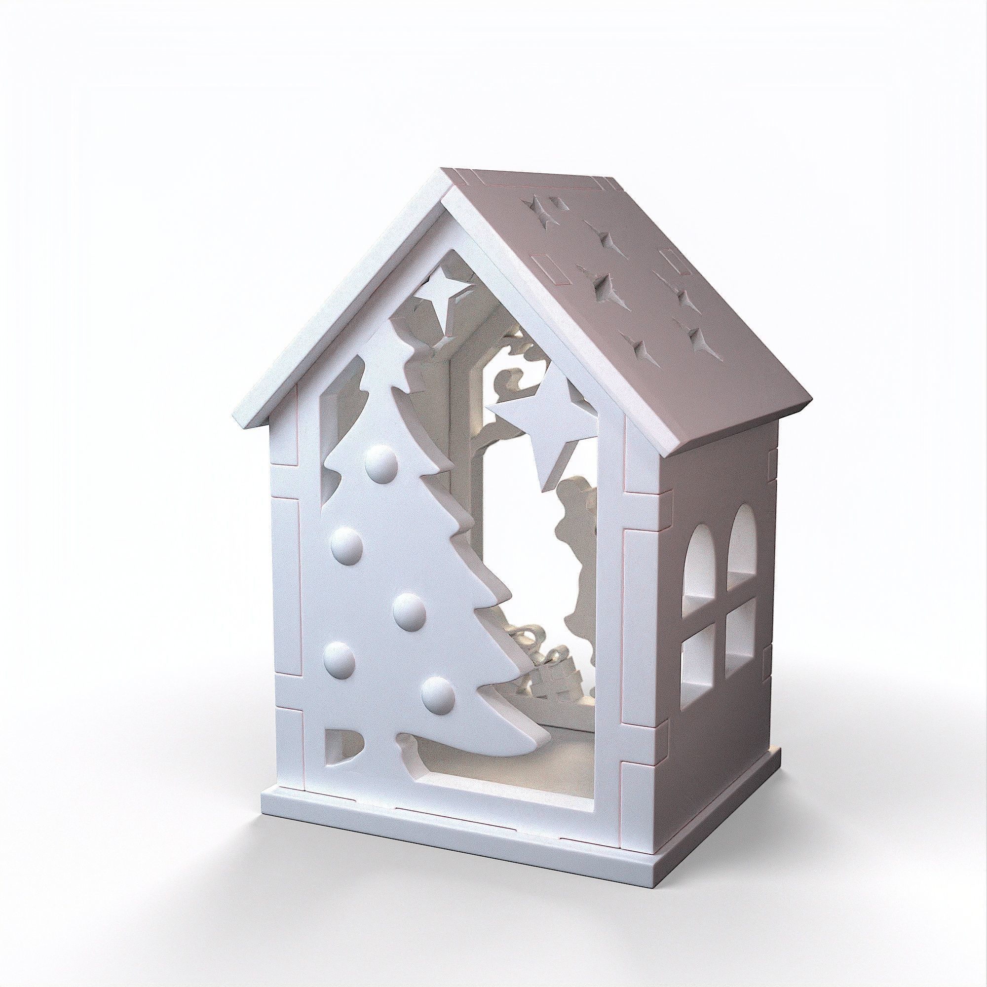 toy Christmas house 3D print model_4