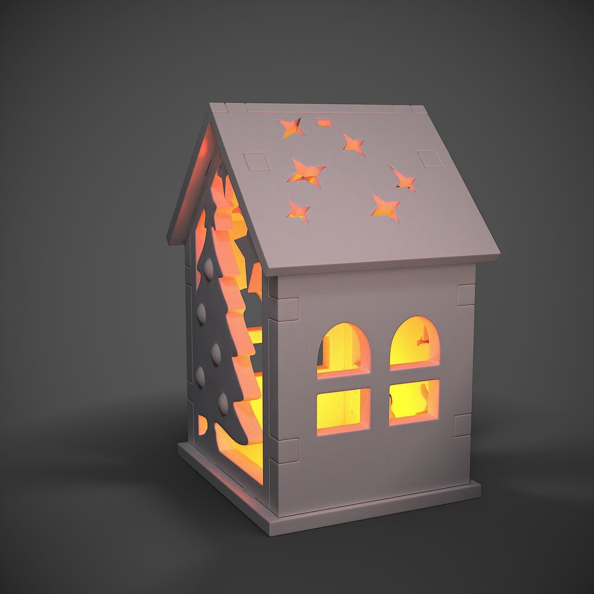 toy Christmas house 3D print model_2