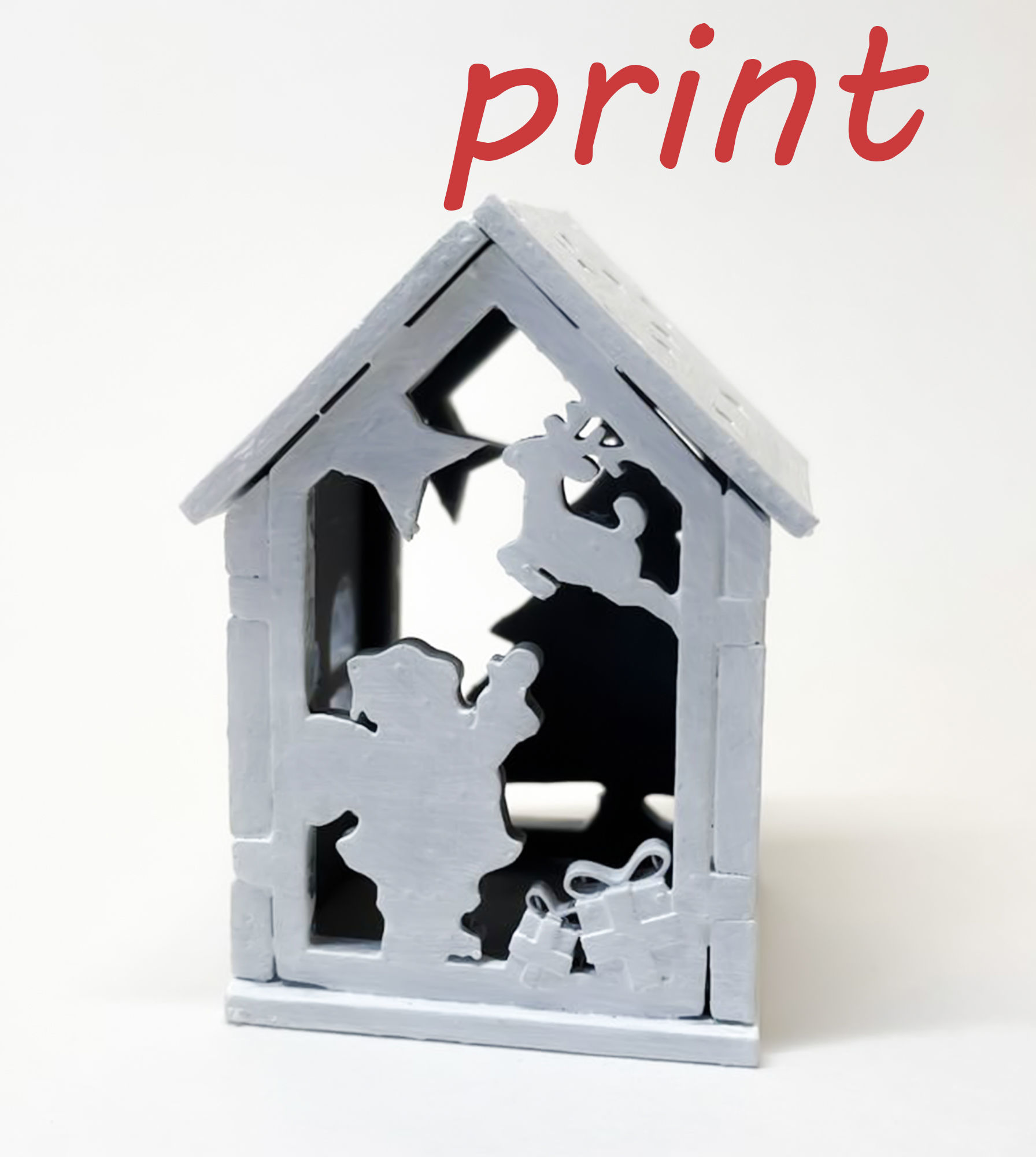toy Christmas house 3D print model_9