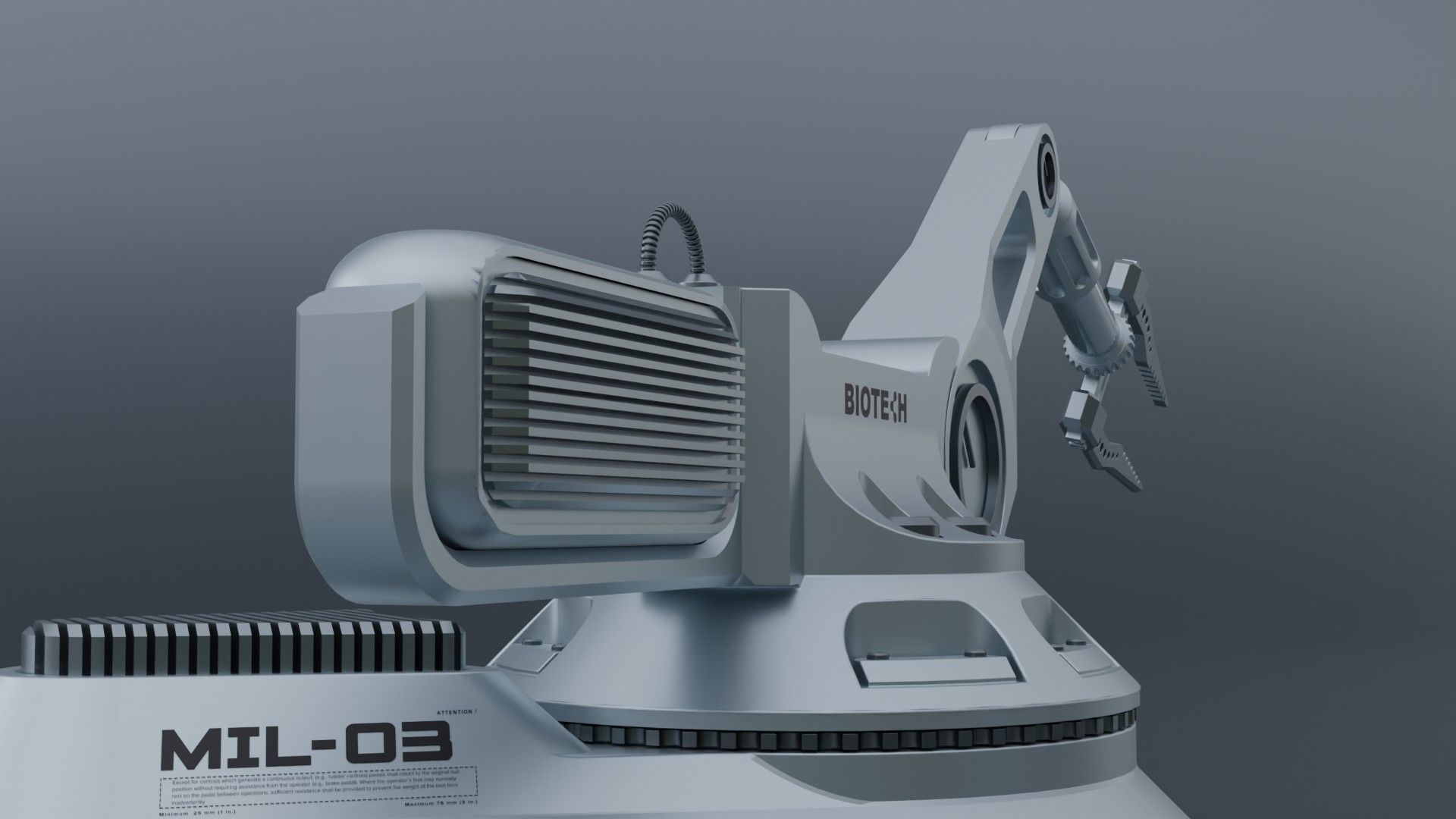 Sci-fi futuristic 3D manipulator arm high-poly hard-surface 3D model_3