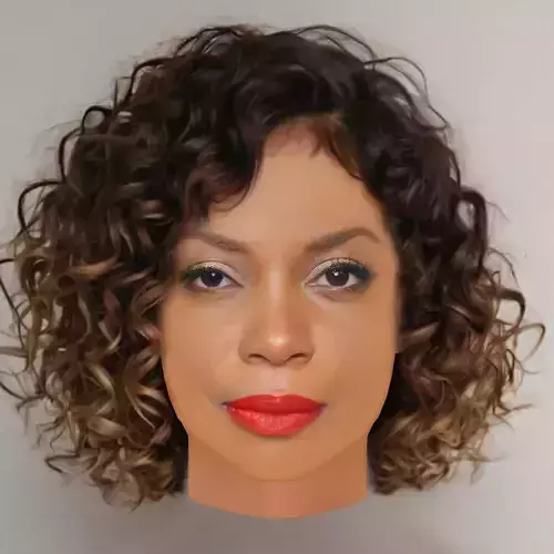 Aunjanue Ellis Head - No Hair - Low poly head for game  Low-poly 3D model