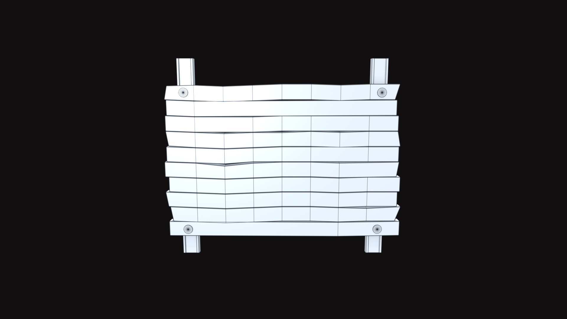 Medieval Board Low-poly 3D model_9