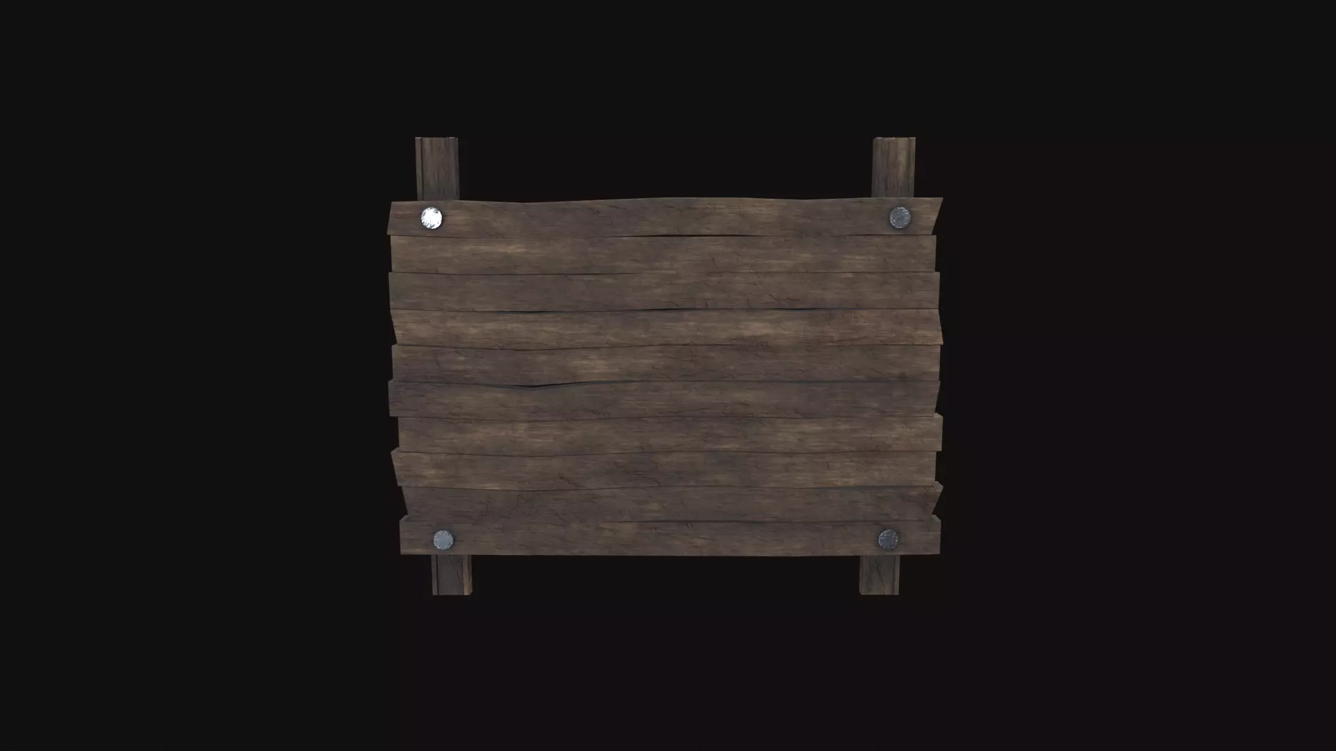 Medieval Board Low-poly 3D model_0