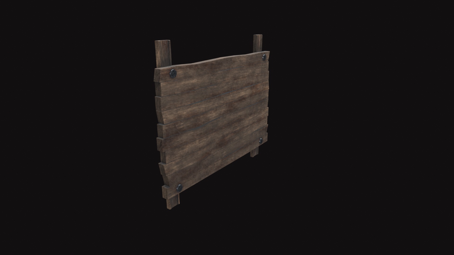 Medieval Board Low-poly 3D model_6