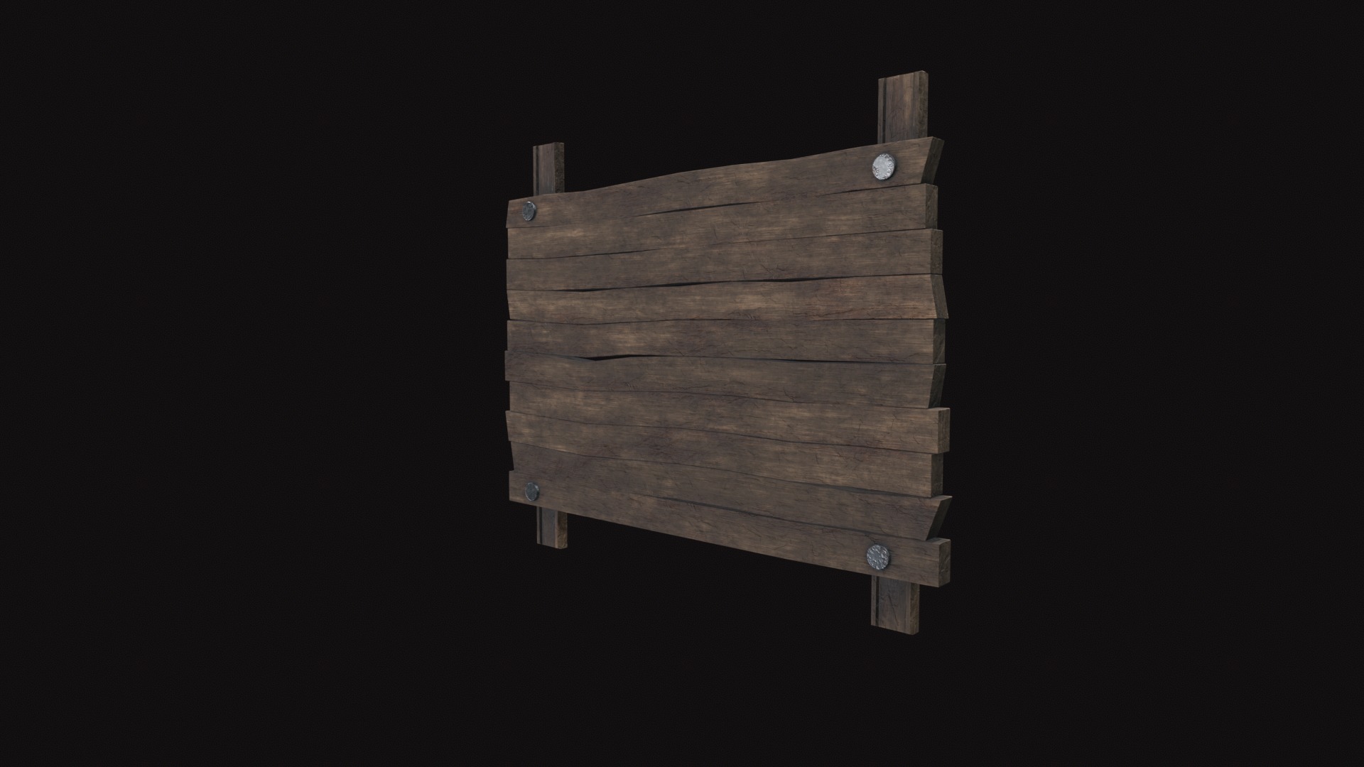 Medieval Board Low-poly 3D model_5