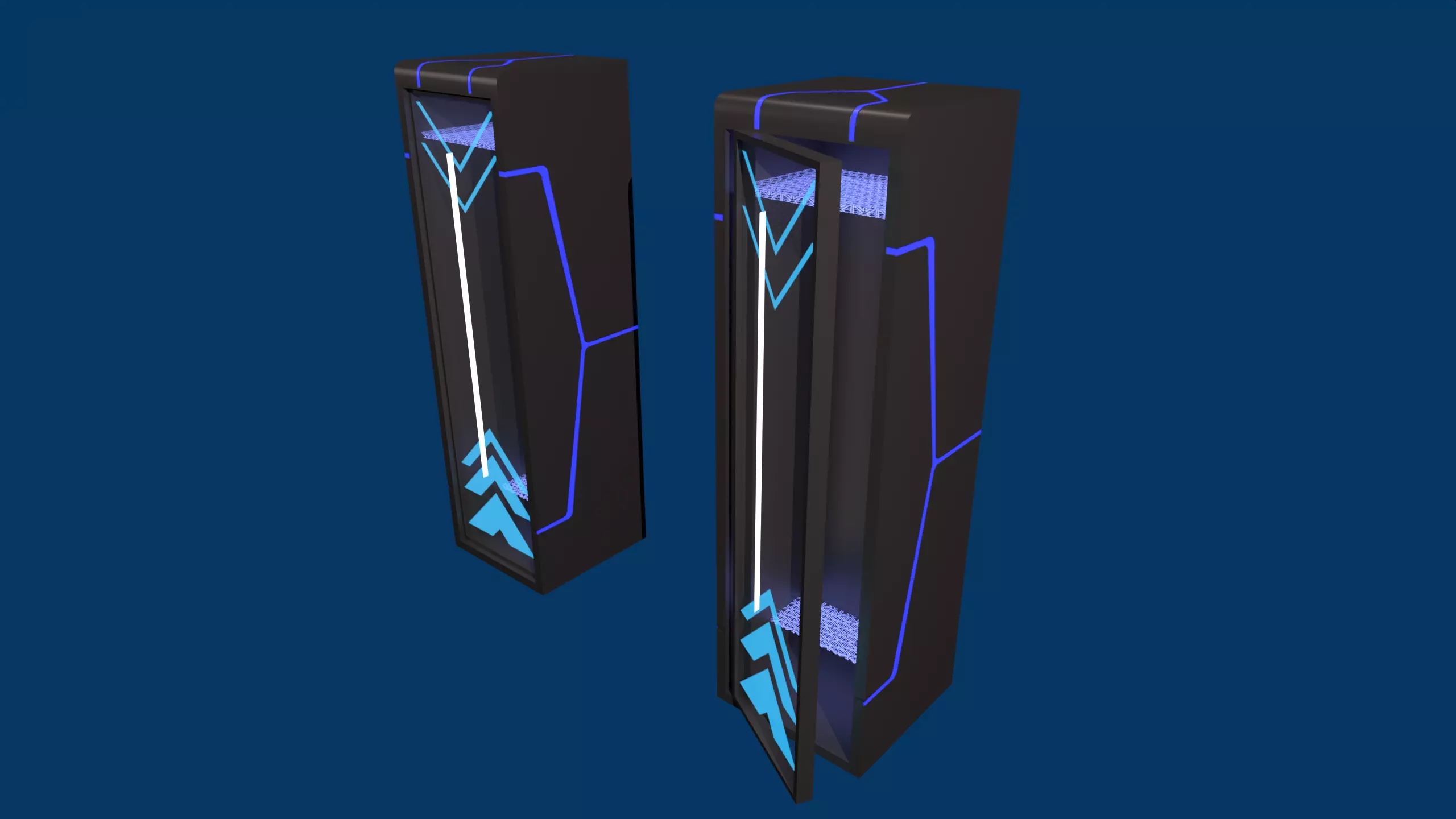 sci-fi looker Low-poly 3D model_0