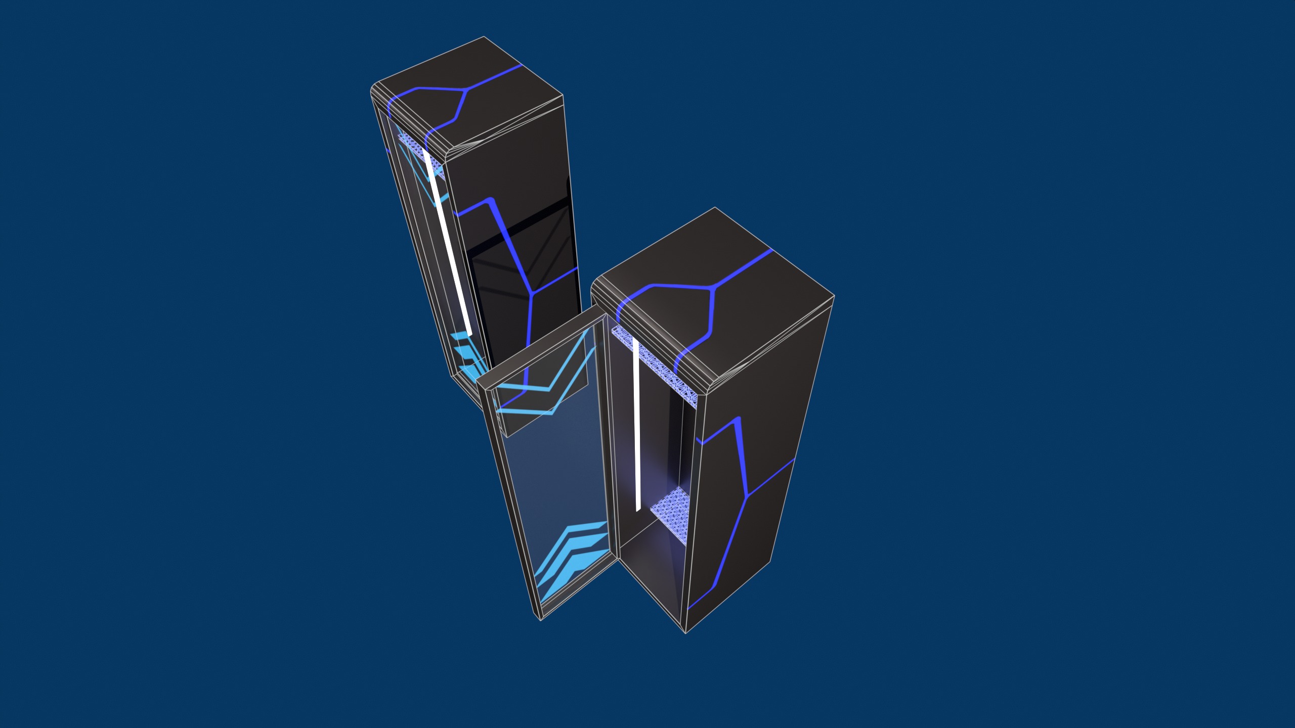 sci-fi looker Low-poly 3D model_9