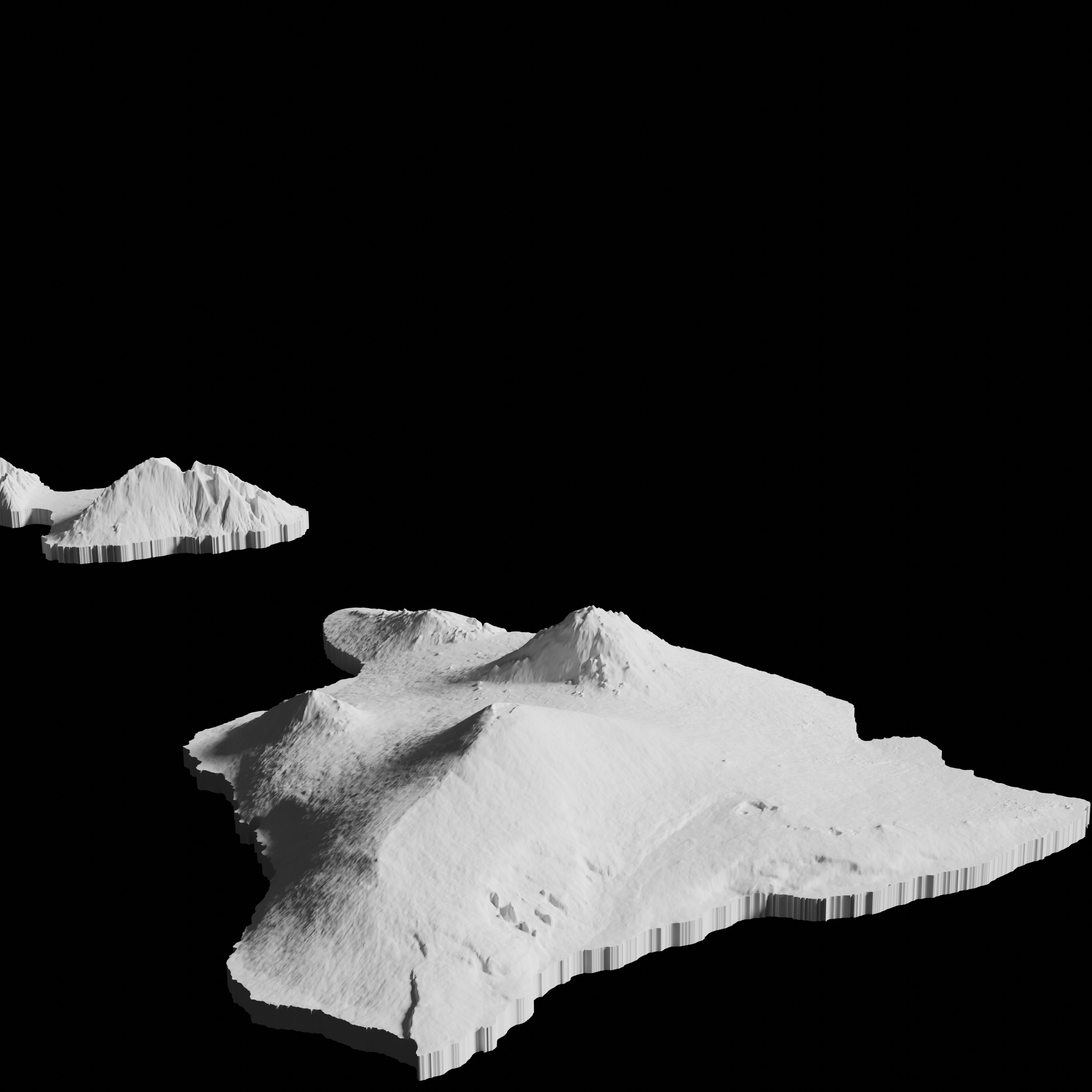 USA State of Hawaii Topographic Map - 3D Terrain Topography 3D print model_2
