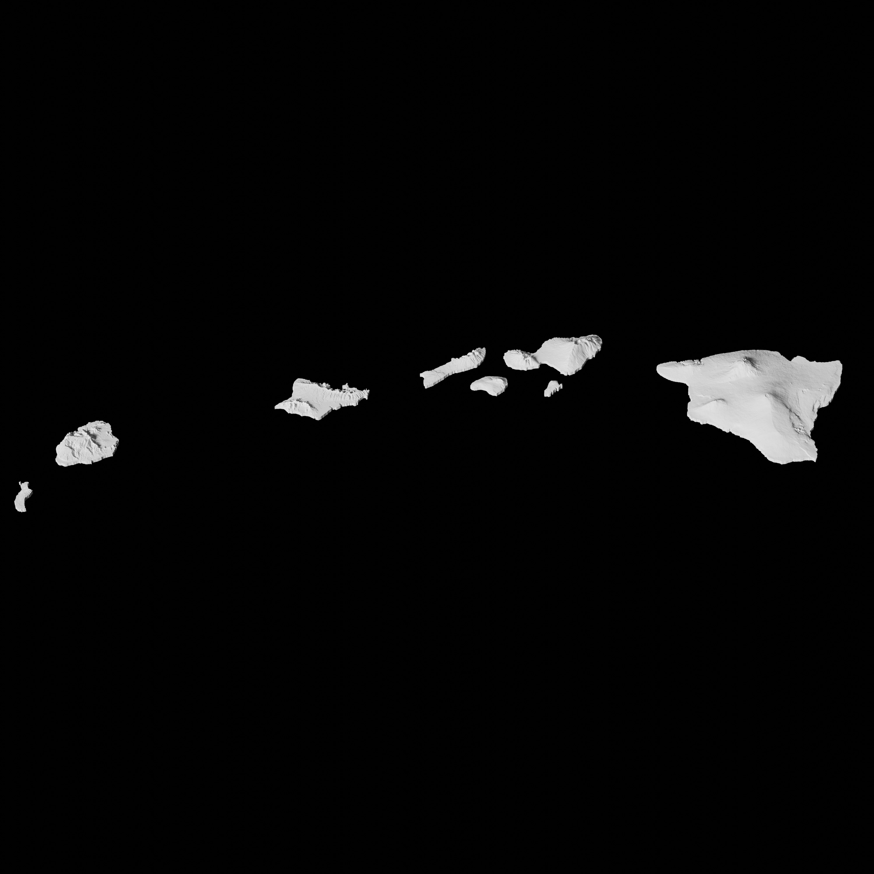 USA State of Hawaii Topographic Map - 3D Terrain Topography 3D print model_3