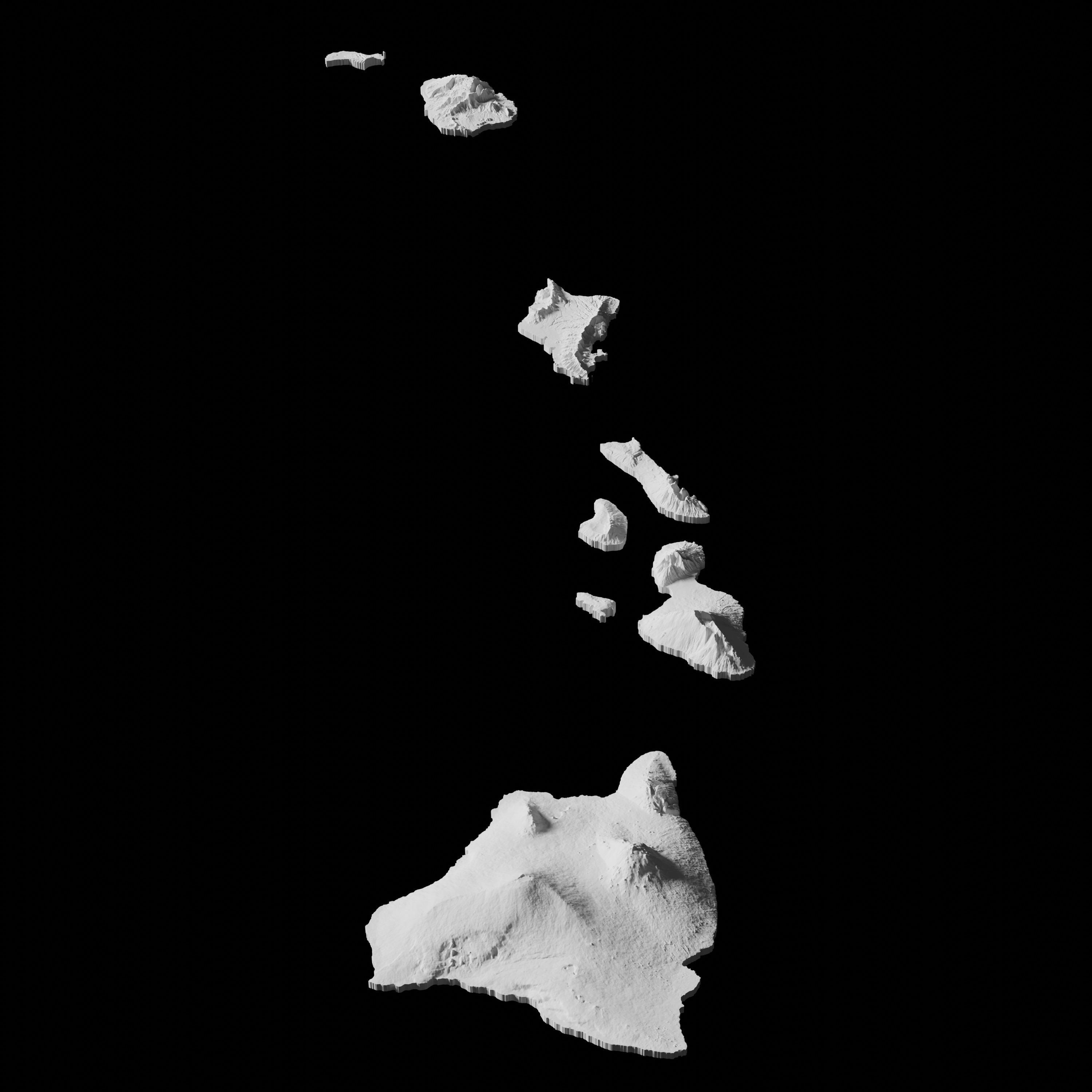 USA State of Hawaii Topographic Map - 3D Terrain Topography 3D print model_5