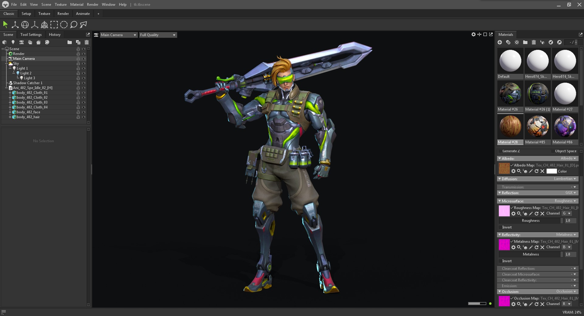 Epee warrior 3D model_23