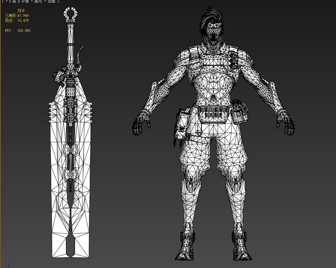 Epee warrior 3D model_12