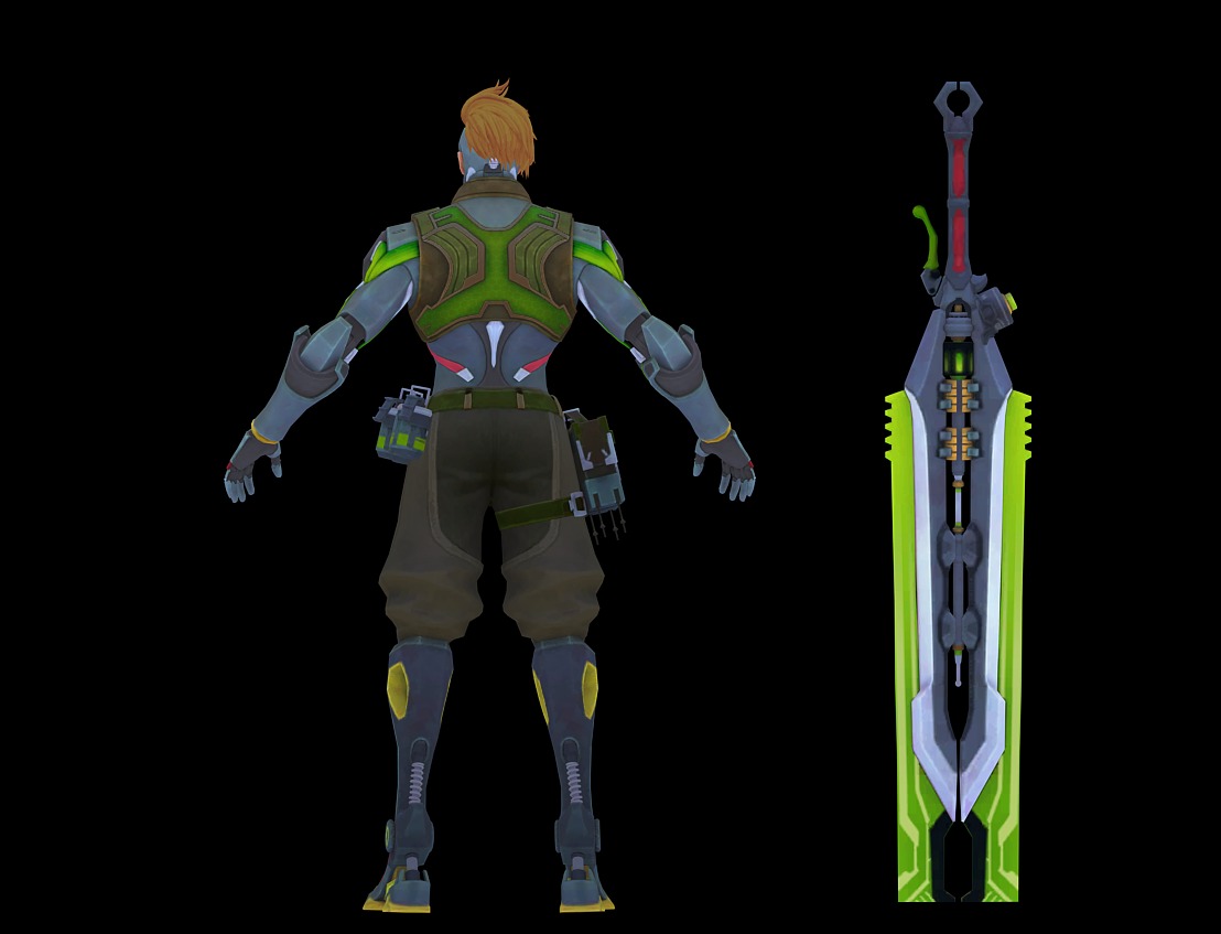 Epee warrior 3D model_9