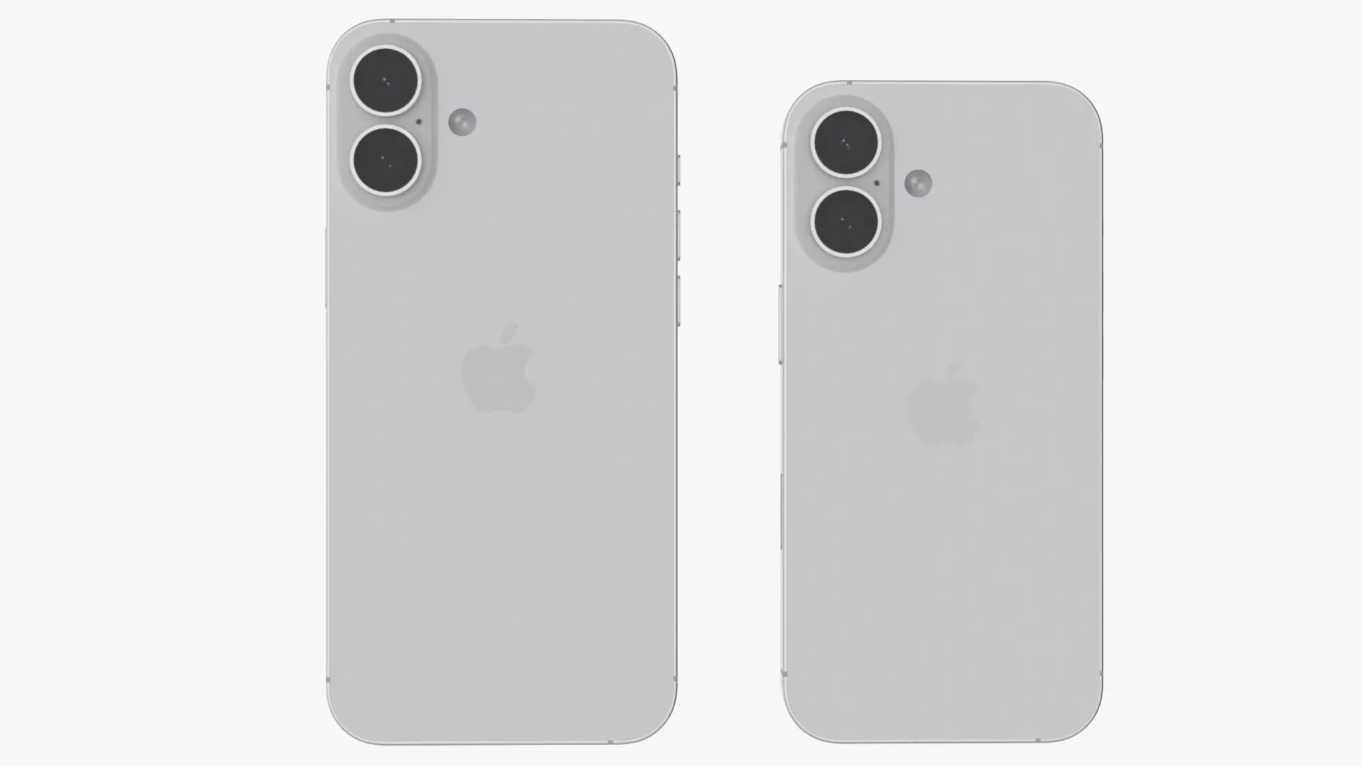 iPhone 16 and 16 Plus White Low-poly 3D model_0